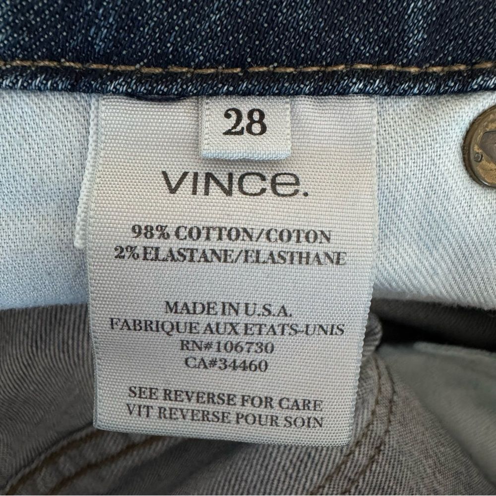 Vince Flare Low Rise Jeans in Mykonos Wash Distressed Size 28 - Picture 12 of 14